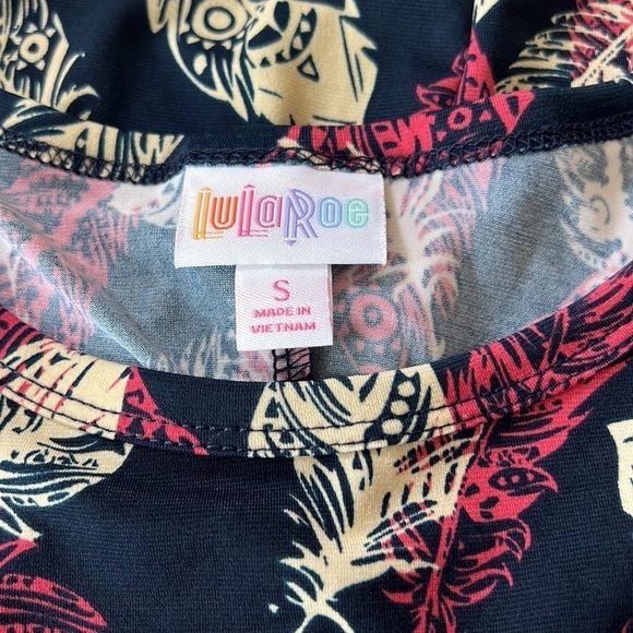 LuLaRoe Women's Cream and Navy Dress - Picture 6 of 7